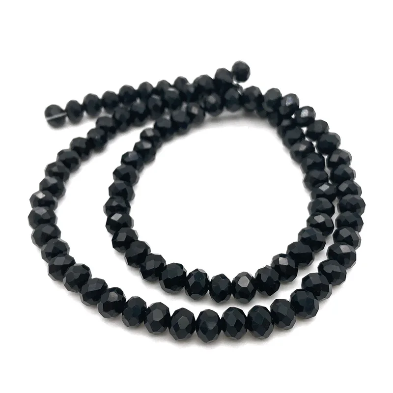 2 3 4 6 8mm 오스트리아면 처리 된 유리 크리스탈 비즈 Jewerly 만들기 느슨한 스페이서 Rondelle 비즈 팔찌 귀걸이 용품