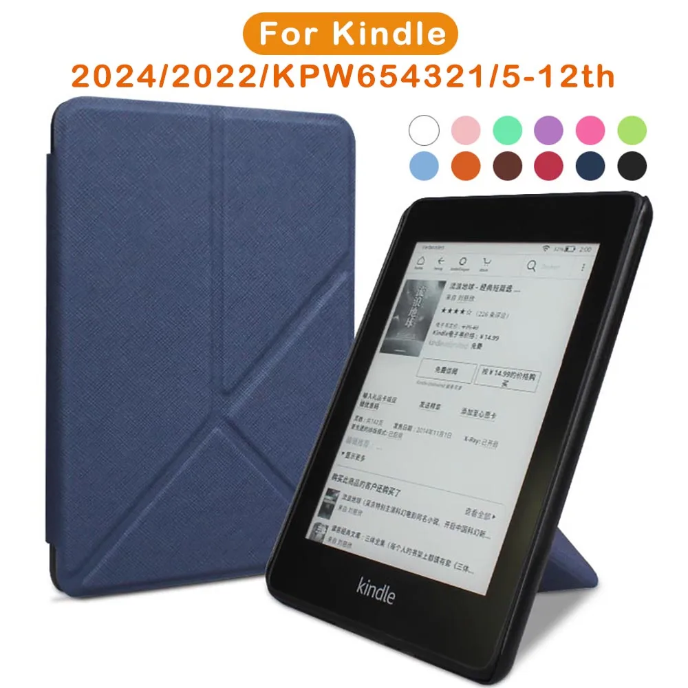 Kindle 용 접이식 스탠드 케이스 2024 2022 2021 Paperwhite Colorsoft 1 2 3 5 6 10th 11th 12th Generation 6 6.8 7 인치 파우치 커버 title=Kindle 용 접이식 스탠드 케이스 2024 2022 2021 Paperwhite Colorsoft 1 2 3 5 6 10th 11th 12th Generation 6 6.8 7 인치 파우치 커버