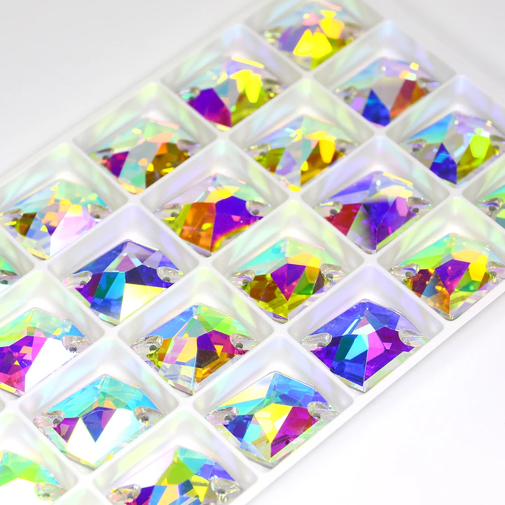 모든 크기 컬러 플랫 백 라인 석 유리 크리스탈 우주 다이아몬드에 바느질 웨딩 드레스 의류 액세서리