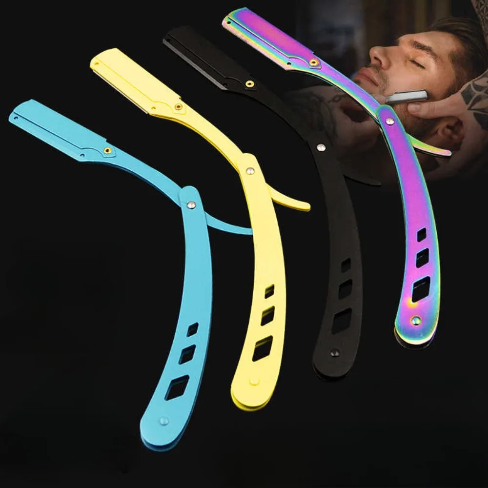 1Pcs 남자 면도 이발사 도구 헤어 면도기 및 블레이드 골동품 블랙 접는 면도 칼 남여 제모 (블레이드 제외) title=1Pcs 남자 면도 이발사 도구 헤어 면도기 및 블레이드 골동품 블랙 접는 면도 칼 남여 제모 (블레이드 제외) 