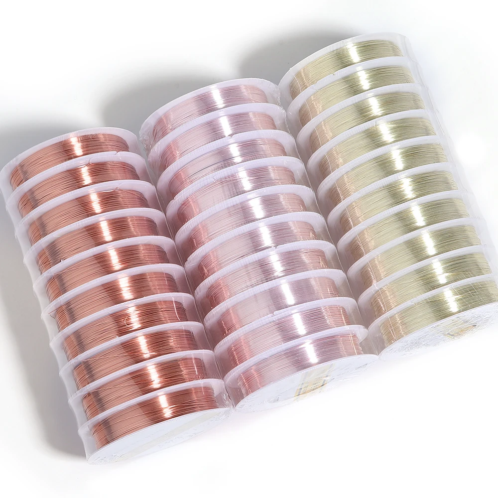 높은 품질 6 색 보석에 대 한 변색 구리 와이어 없음 DIY 구슬에 대 한 구슬 와이어 쥬얼리 코드 문자열 와이어 만들기