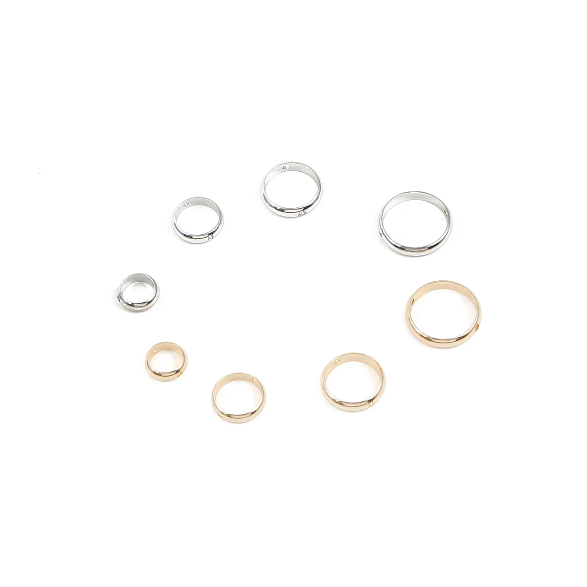 구리 스페이서 비즈 점프 링 커넥터, 귀걸이용 금속 루즈 비즈, 쥬얼리 제작 액세서리 용품, 10 개