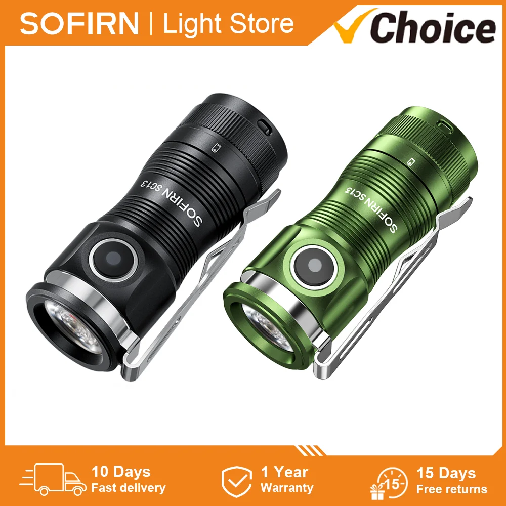 Sofirn SC13 SST40 6000K LED 1300lm 미니 전술 18350 손전등 519A 5000K 키 체인 비상 토치 강력한 램프 title=Sofirn SC13 SST40 6000K LED 1300lm 미니 전술 18350 손전등 519A 5000K 키 체인 비상 토치 강력한 램프