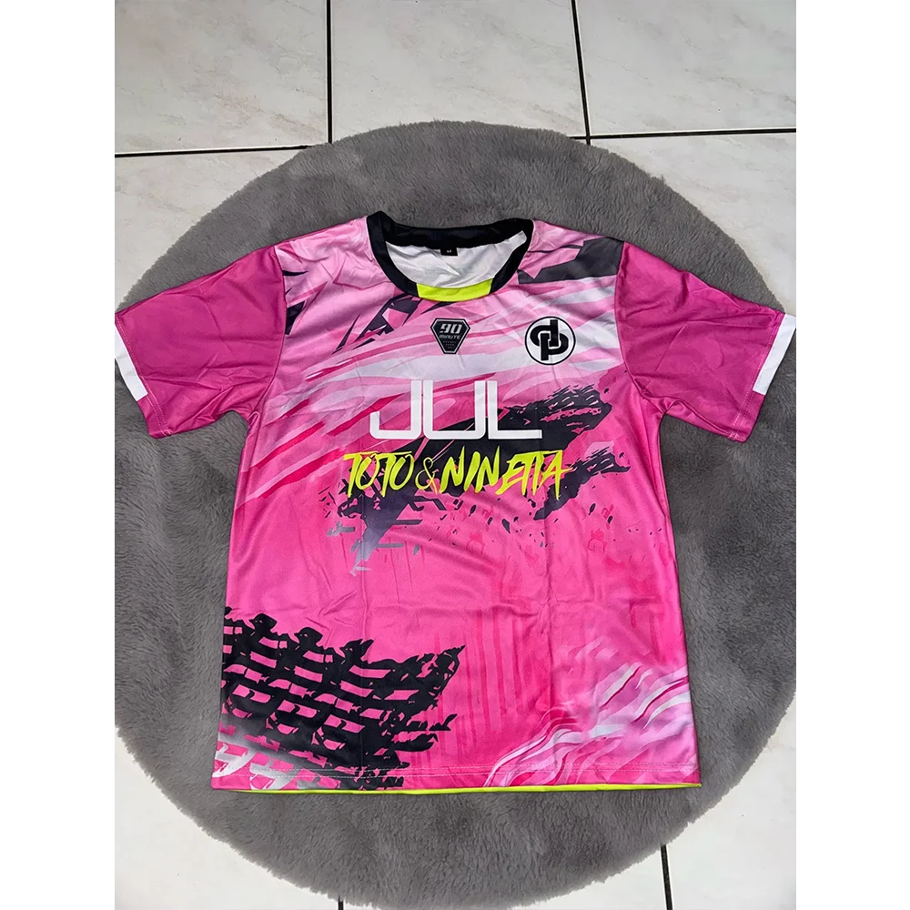 New Maillot JUL 티셔츠 여름 청소년 통기성 및 속건성 훈련 축구 셔츠 남여 맞춤 스포츠 90 분 유니폼