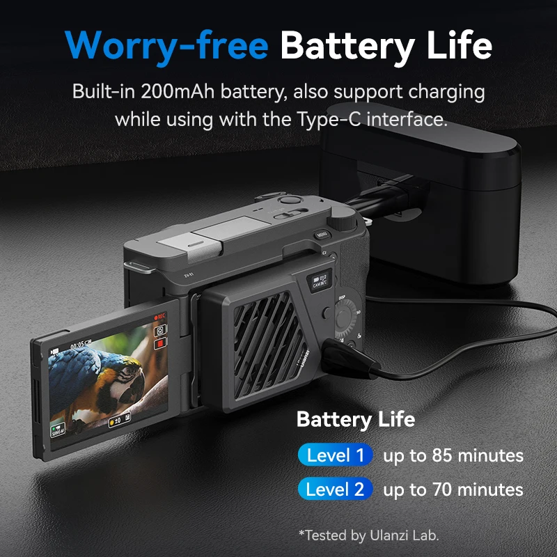 Ulanzi CA25 카메라 냉각 시스템 Sony Canon FUJIFILM Nikon ZV-E1 FX30 A7M4 R8 R7 R6 XT4 용 새 버전 방열판 냉각 팬