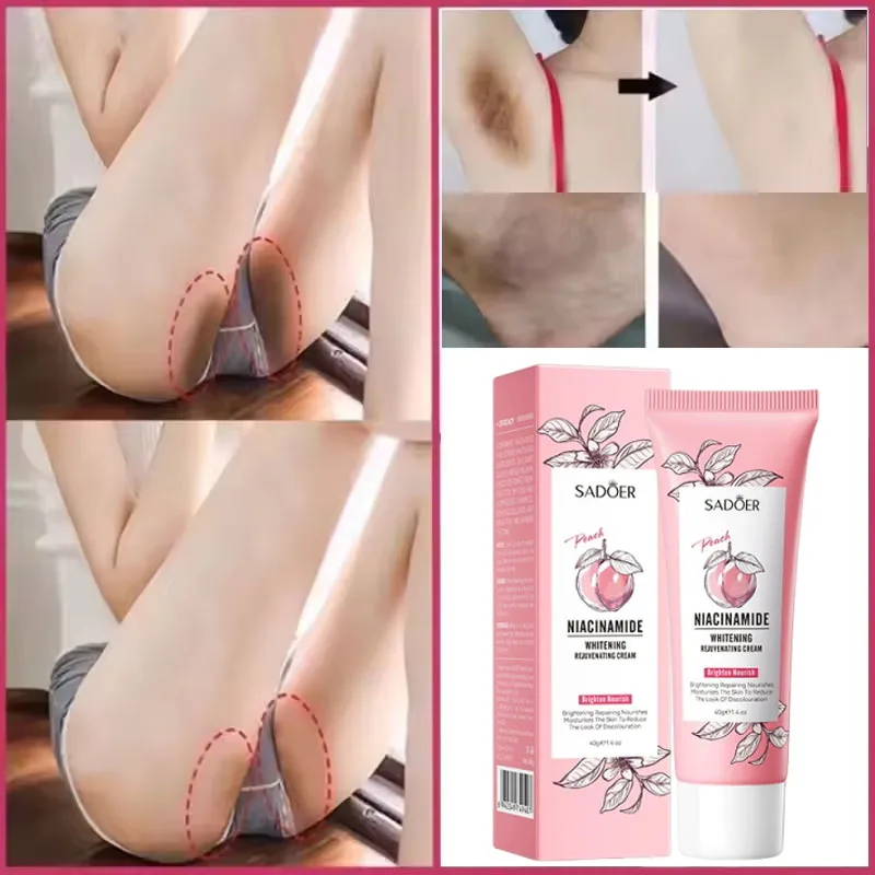 멜라닌 제거 니코틴아미드 브라이트닝 크림 다크 스킨 효과적인 허벅지 내부 표백제 개인 부품 브라이트닝 크림