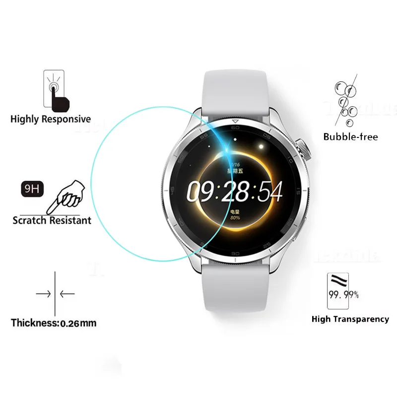 Xiaomi Mi Watch S4 용 강화 유리 Xiaomi Mi Watch S3 필름 액세서리 용 Smartwatch 화면 보호 필름 Anti-Scratch