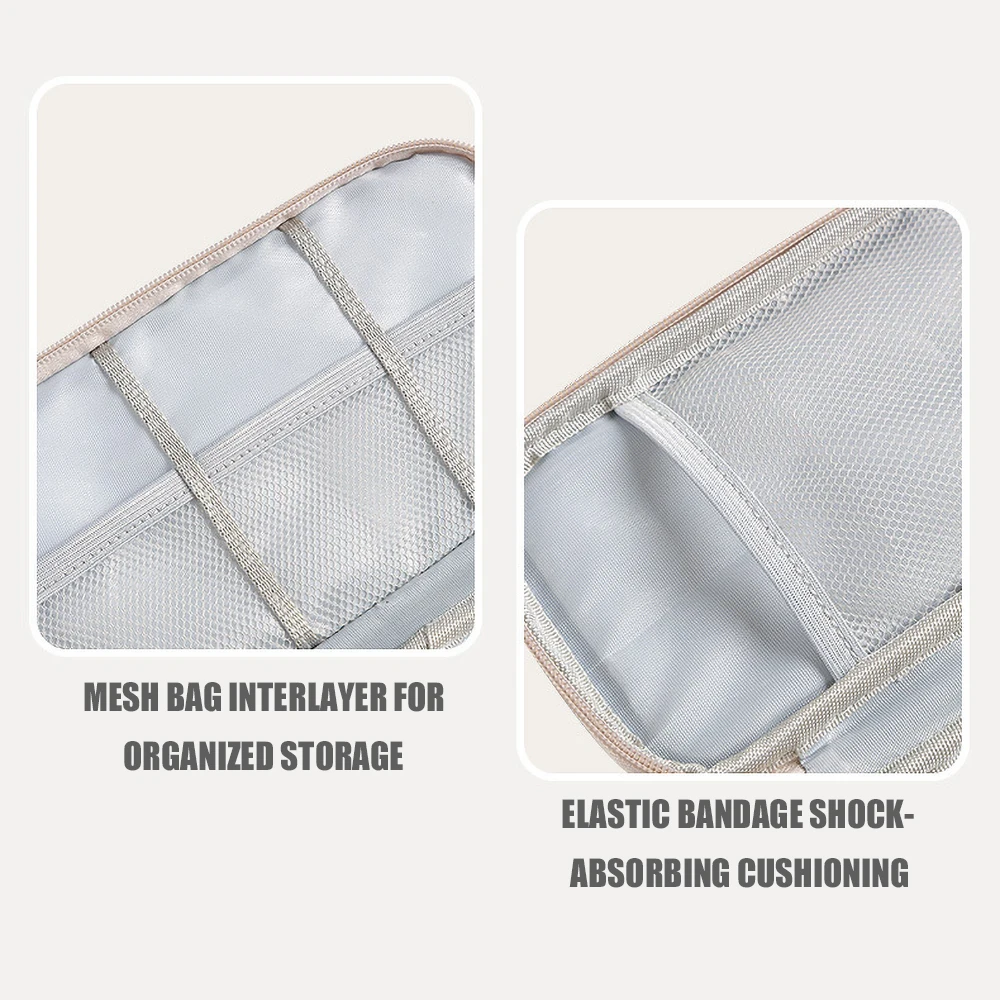 새로운 여행 주최자 가방 케이블 보관 주최자 파우치 운반 케이스 케이블 코드에 대한 휴대용 방수 더블 레이어 보관 가방