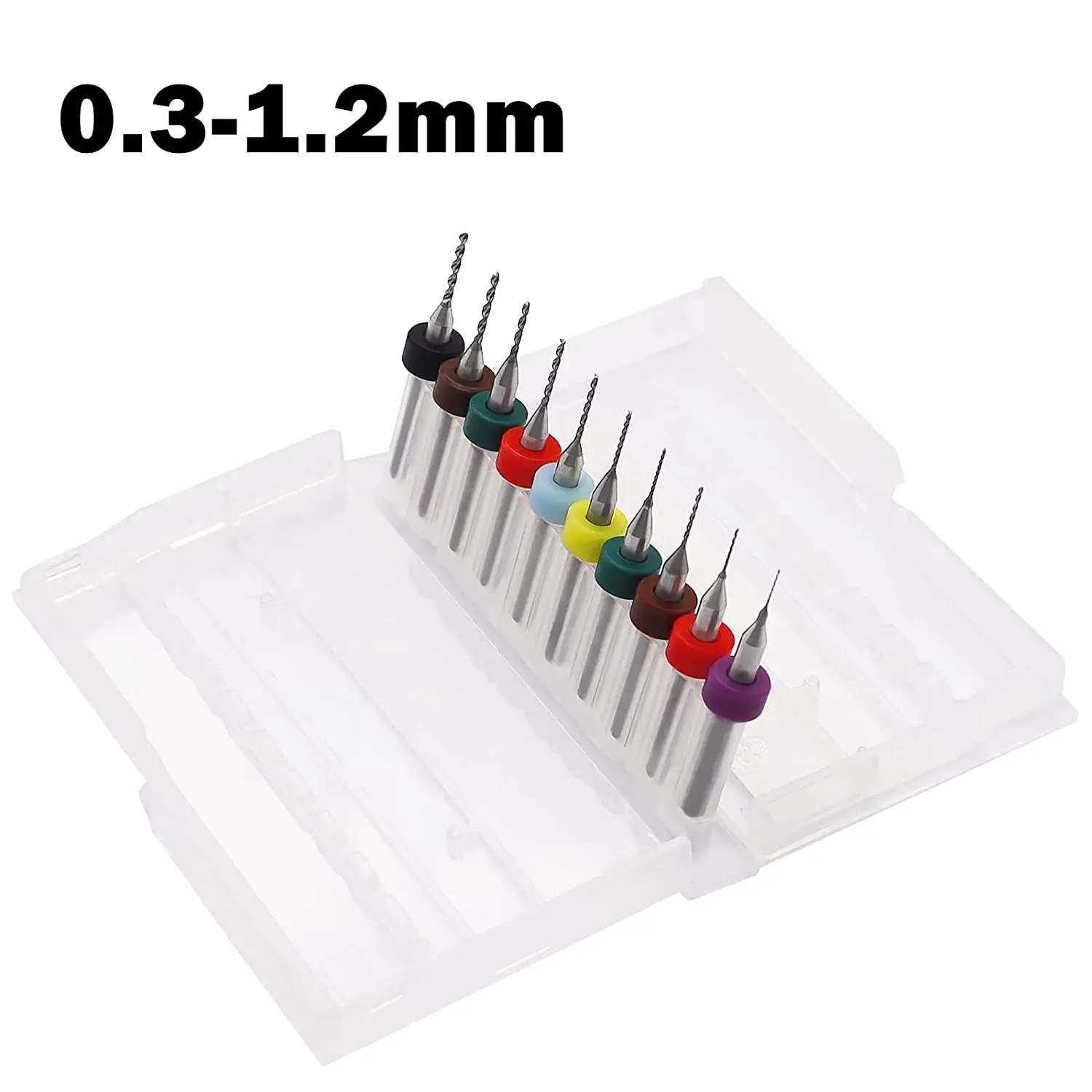 10pcs 0.3/1.2mm 합금 마이크로 드릴 비트, PCB 미니 드릴 비트, 텅스텐 강철 카바이드 드릴 비트, 인쇄 회로 기판 드릴 비트 세트