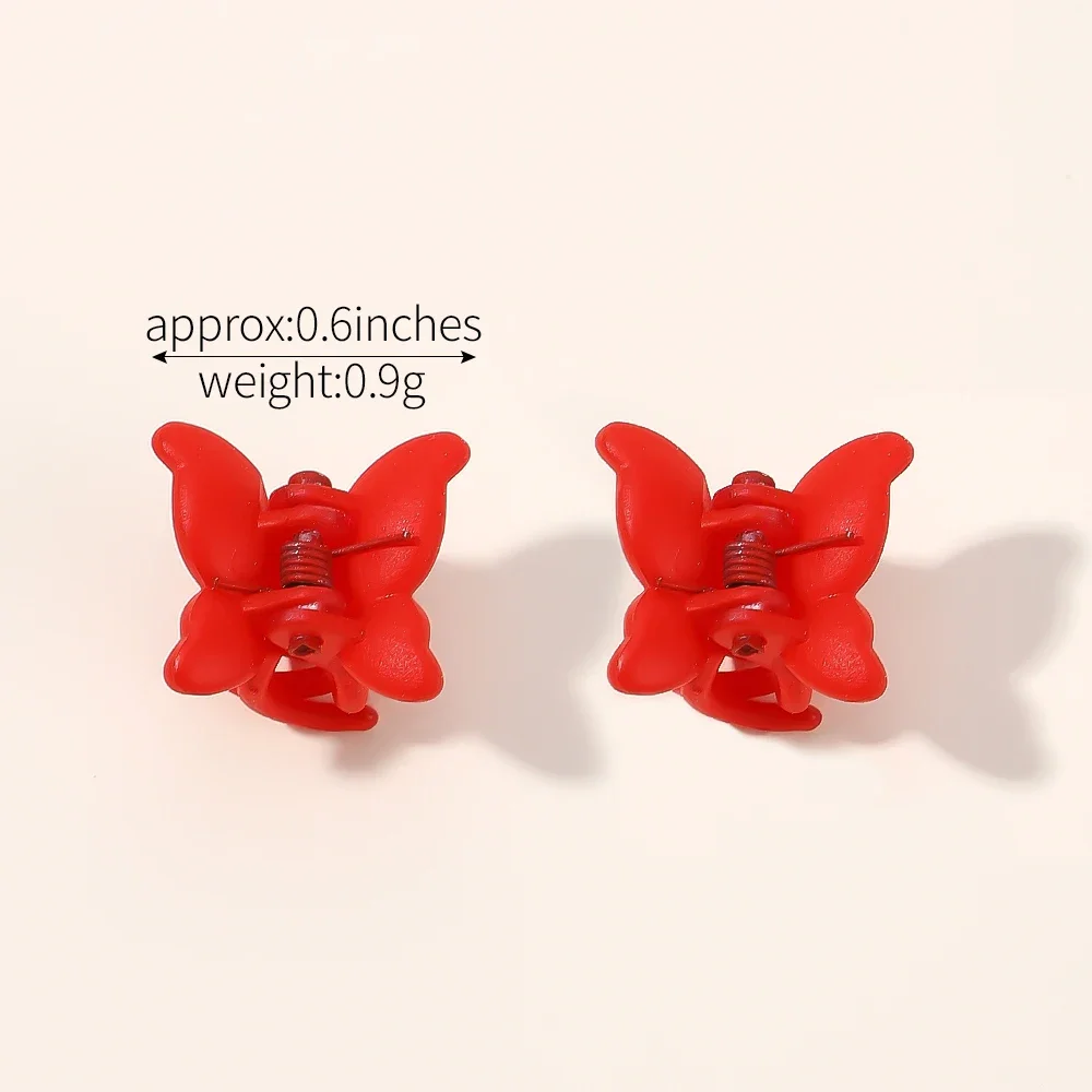 10/20/30Pcs 새로운 다채로운 미니 나비 헤어 클립 클로 그립 바레트 클램프 소녀 머리핀 클로 클립 헤어 스타일링 액세서리