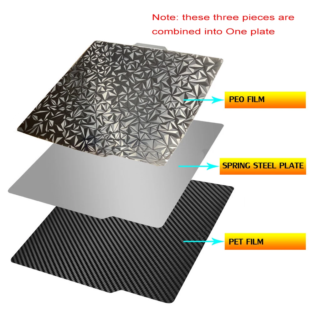 Bambu lab X1 카본 빌드 플레이트 A1 PEI 시트 대나무 Bambulab P1S P1P X1C 빌드 플레이트 용 질감 양면 PEO PET 침대