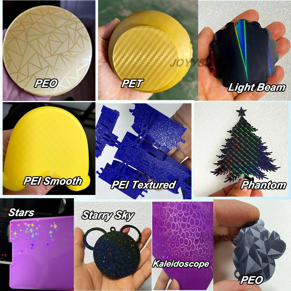 Bambu lab X1 카본 빌드 플레이트 A1 PEI 시트 대나무 Bambulab P1S P1P X1C 빌드 플레이트 용 질감 양면 PEO PET 침대