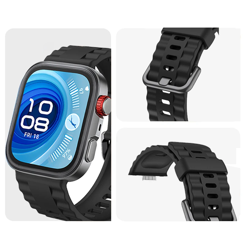 화웨이 시계 용 실리콘 스트랩 화웨이 시계 용 4Pro 오리지널 시계 팔찌 Correa 교체 스포츠 시계 밴드 4 밴드