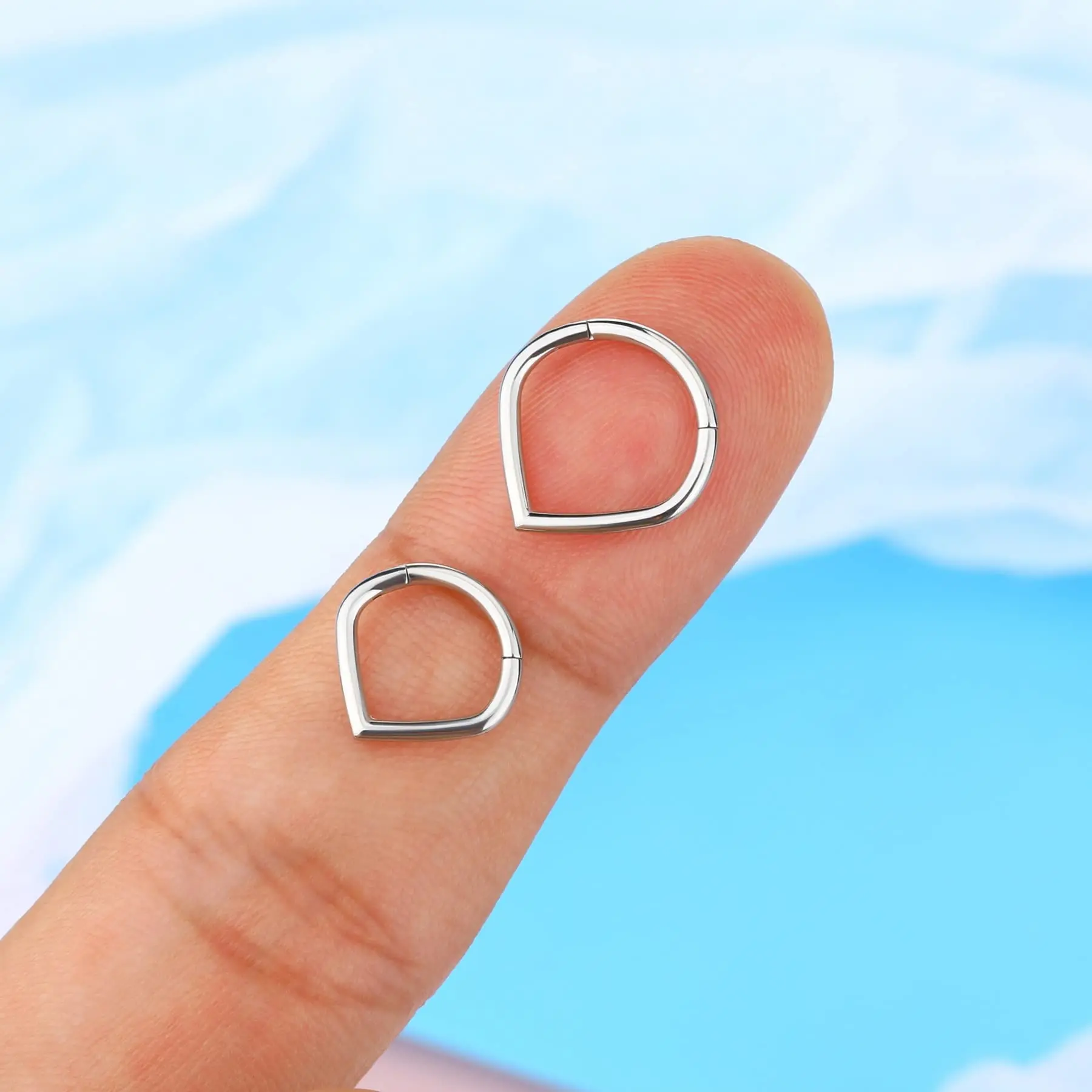 하트 힌지 코 링 후프 눈물방울 격막 후프 조가비 Daith 헬릭스 링 후프 루크 Tragus 링 립 링 연골 귀걸이 후프