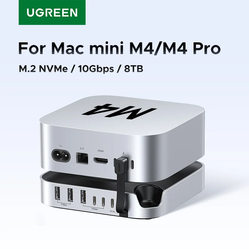 Mac Mini M4 M4 Pro M.2 NVMe SSD 8TB 최대 10Gbps USB-A&C 포트 SD&TF 170MB/s USB 분배기 도크용 UGREEN USB 허브 도킹 스테이션 title=Mac Mini M4 M4 Pro M.2 NVMe SSD 8TB 최대 10Gbps USB-A&C 포트 SD&TF 170MB/s USB 분배기 도크용 UGREEN USB 허브 도킹 스테이션