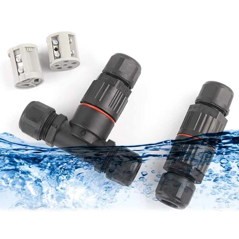 I/T 모양 방수 커넥터, 2/3/5 핀 와이어 커넥터, 빠른 나사 연결, 푸시 인 터미널, 전기 정션 박스, DIY GO, IP68