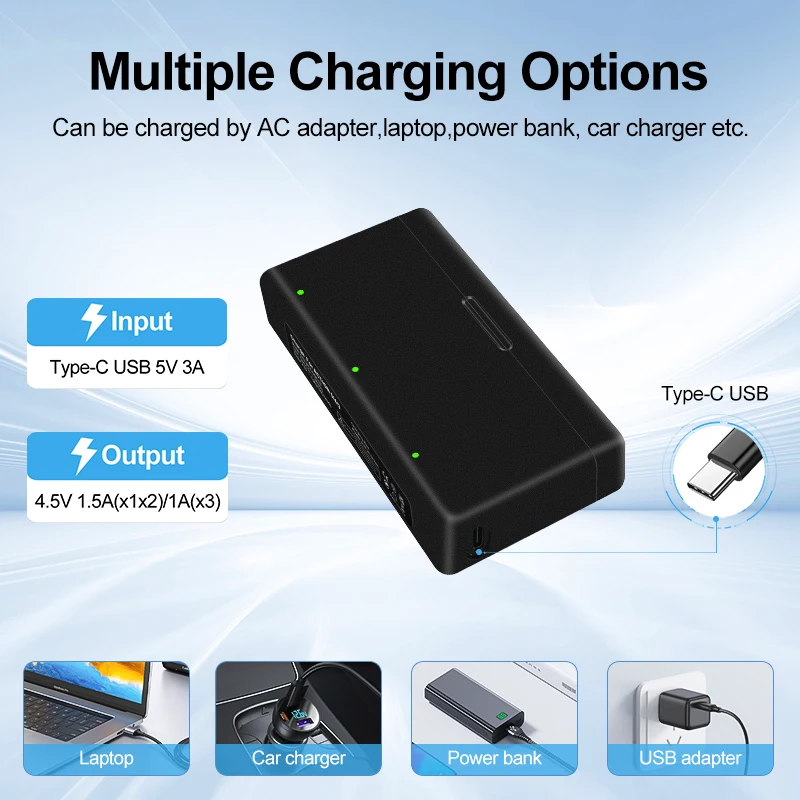 DJI Osmo Action 5 Pro 액션 카메라 배터리 용 배터리 3 슬롯 고속 충전기 Osmo 3 4 5 Pro 액세서리 용 2100mah 배터리