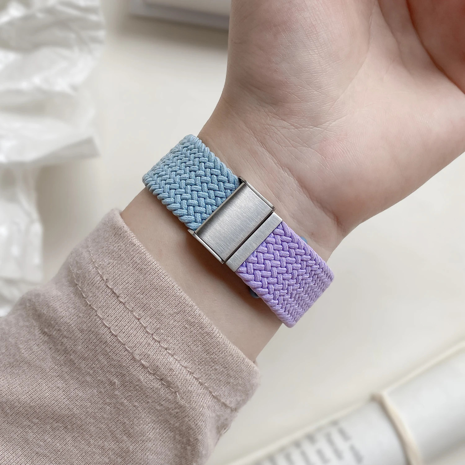 애플 워치 밴드용 브레이디드 스트랩 49mm 40mm 44mm 45mm 41mm 46mm 42mm 45mm 브레이슬릿 아이워치 울트라 시리즈 11 10 9 7 8 6 5 SE 밴드