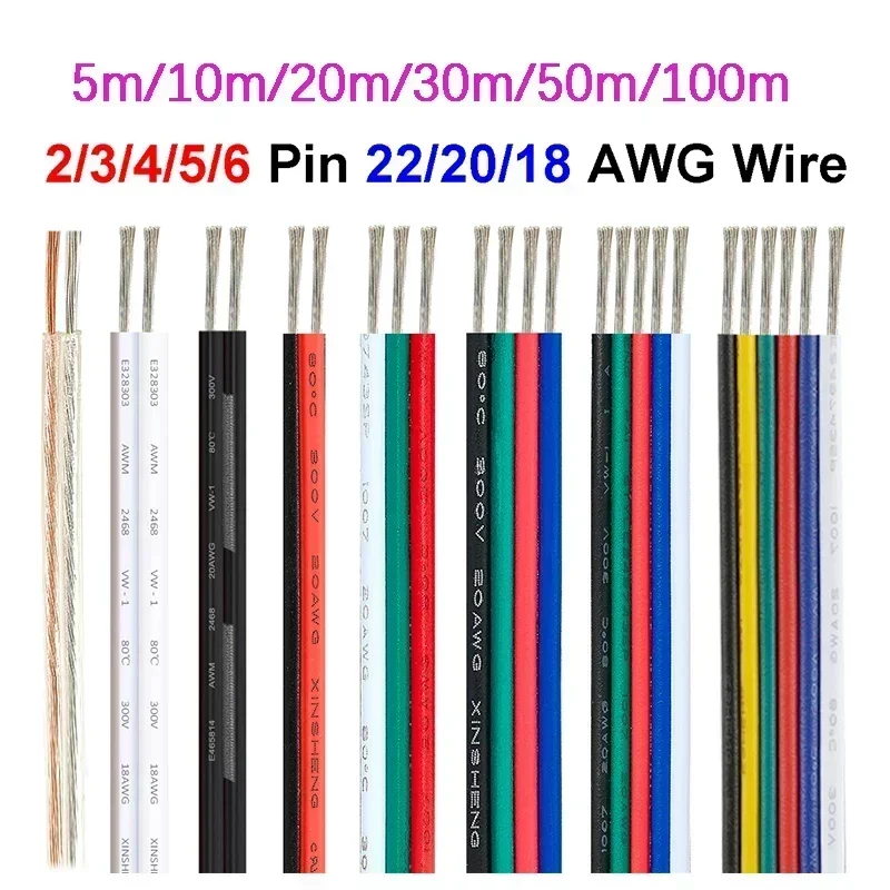 18 20 22 AWG LED 스트립 와이어 2/3/4/5/6pin 5V 12V 연장 전기 케이블 WS2812B 5050 RGB RGBWW LED 조명 자동차 스피커 자동 title=18 20 22 AWG LED 스트립 와이어 2/3/4/5/6pin 5V 12V 연장 전기 케이블 WS2812B 5050 RGB RGBWW LED 조명 자동차 스피커 자동 
