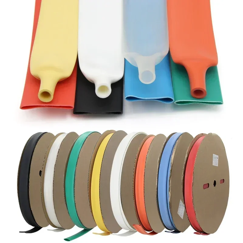 1/3/5/10/25M 3:1 열 수축 튜브 직경 1.6/2.4/3.2/4.8/6.4/7.9/9.5/12.7/15.4/19.1/25.4/30/39/50mm 접착제 이중 벽 튜브 포함