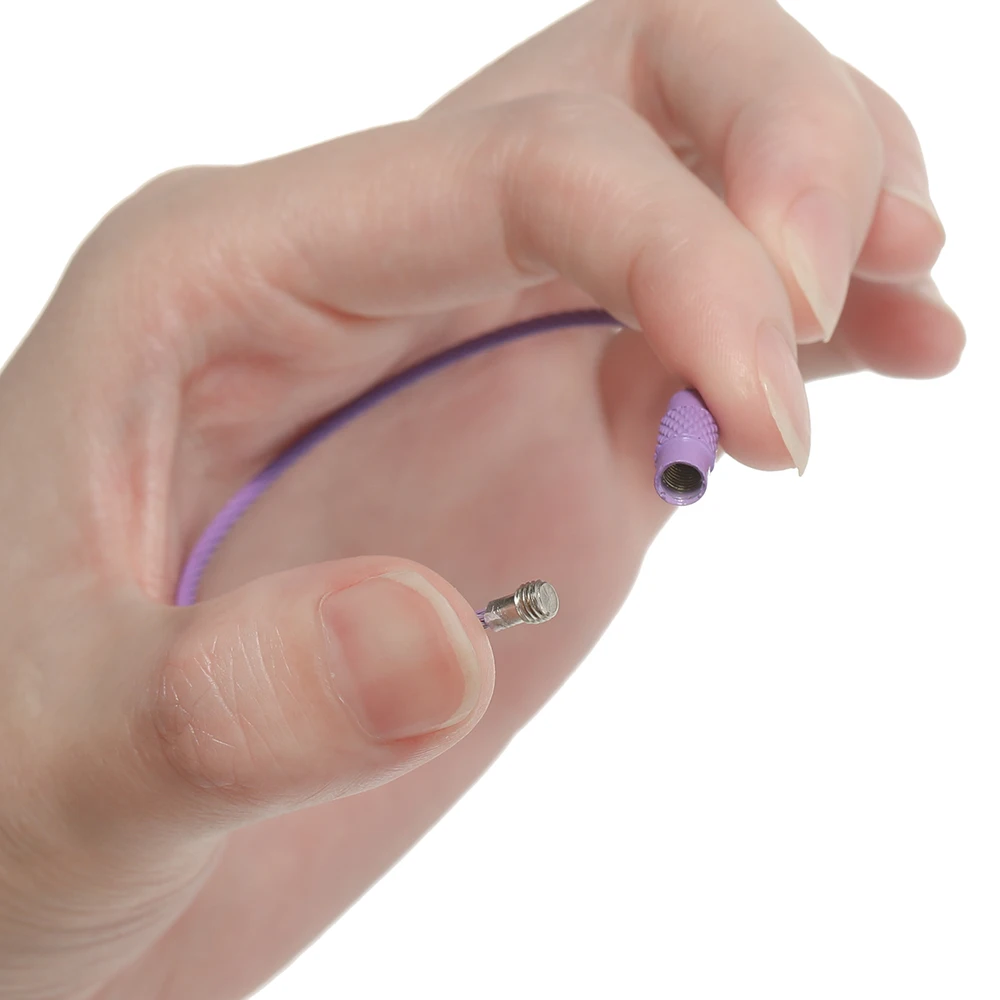 10 개/몫 다채로운 철 와이어 키 체인 케이블 루프 나사 잠금 로프 키 홀더 열쇠 고리 열쇠 고리 반지 보석 만들기 용품