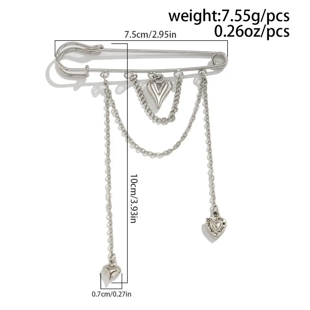 하트 진주 활 브로치 분리형 술 고정 옷 핀 허리 버클 버튼 걸쇠 바지 다리 장식 브로치