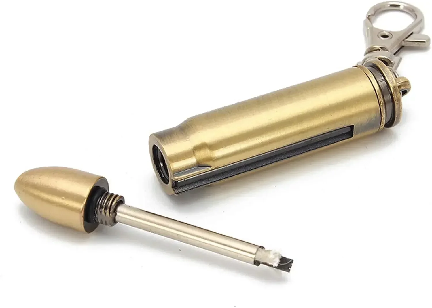 금속 키 체인 일치 라이터, 휴대용 레트로 방수 라이터, 긴급 생존 장비 라이터 바베큐 캠핑 선물