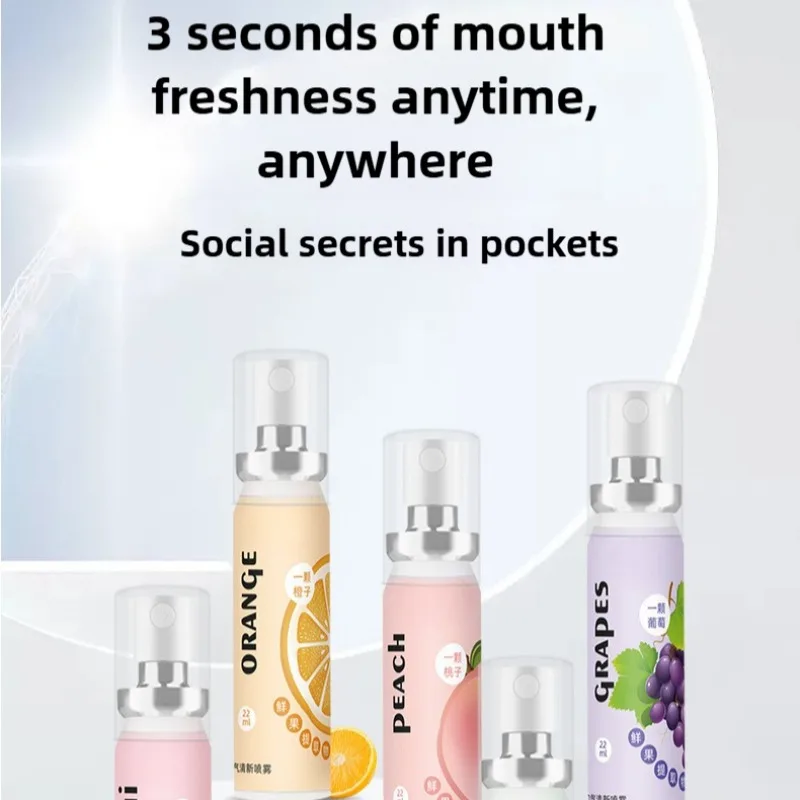 20ml 오래 지속되는 구강 청결제 스프레이 과일향 구강 스프레이 구취 제거 휴대용 구취 제거 상쾌한 구강 관리 도매