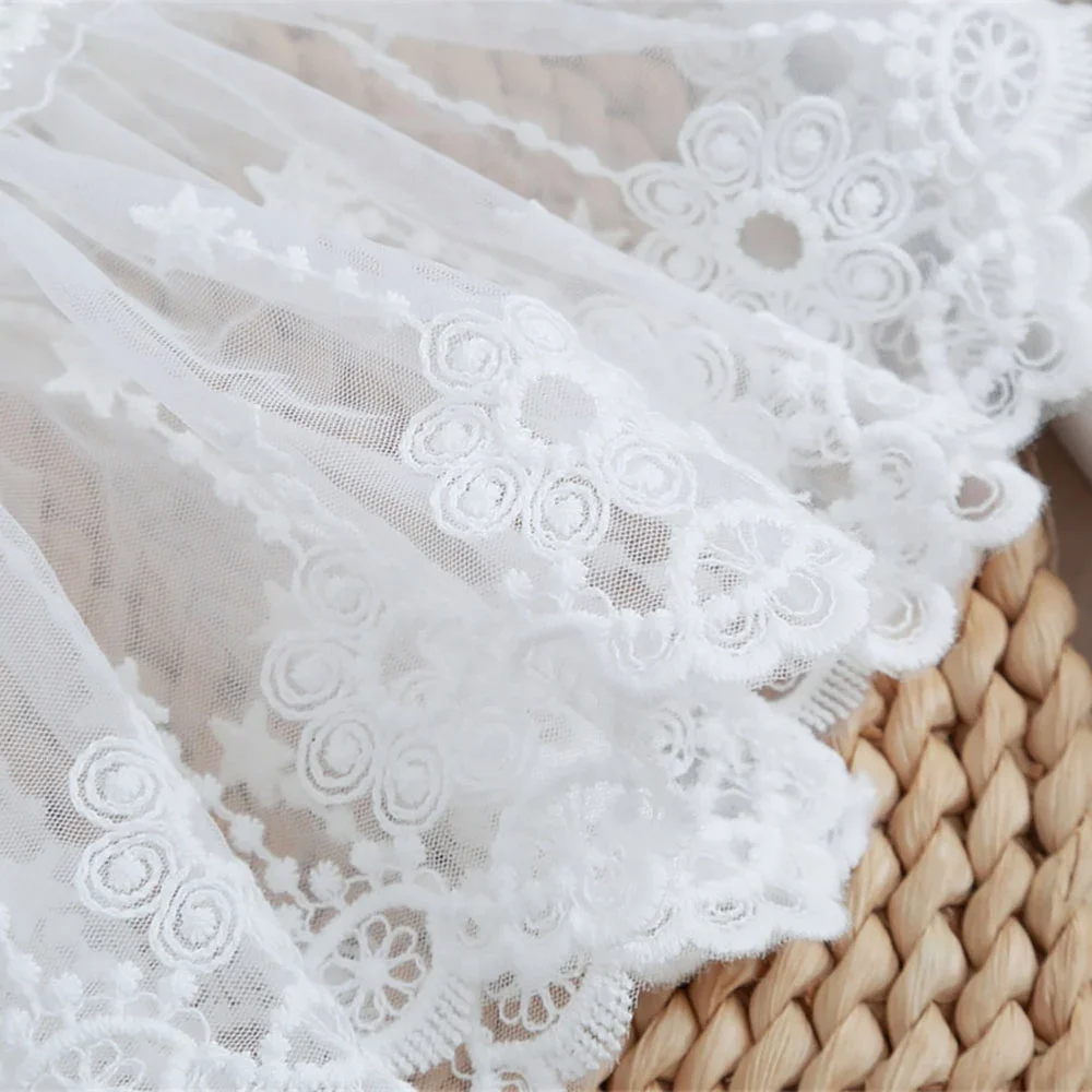 1 쌍 분리형 커프스 레이스 플라워 메쉬 가짜 플레어 슬리브 더블 레이어 Pleated Ruched False Cuffs 스웨터 블라우스 손목 워머