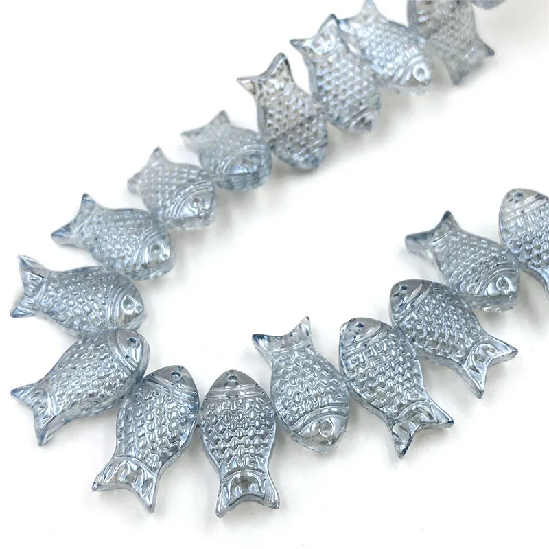 쥬얼리에 대 한 프리미엄 8x15mm 물고기 모양 크리스탈 유리 구슬 팔찌 귀걸이 머리핀 액세서리에 대 한 DIY 공예 구슬 만들기