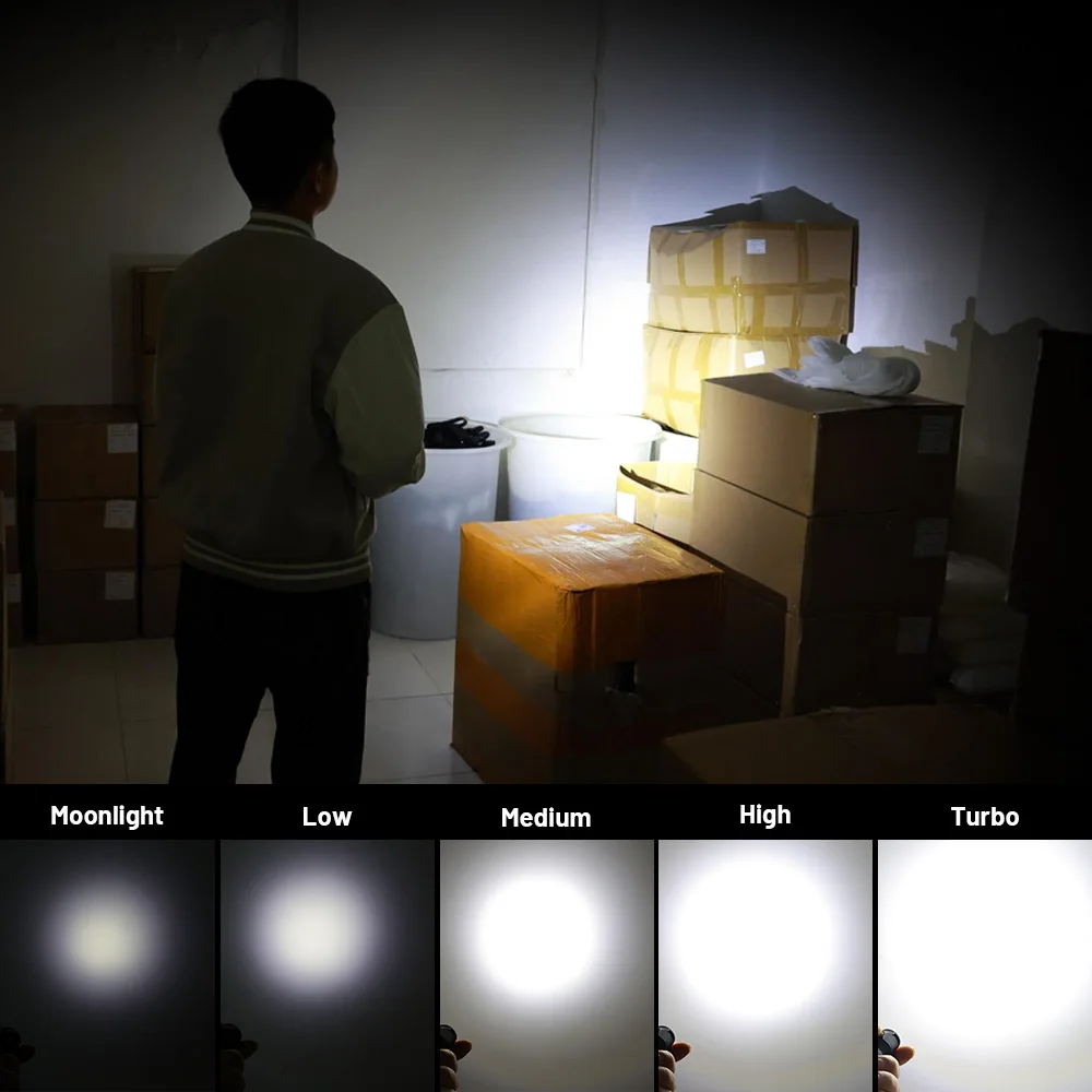 Sofirn 미니 SC13 SST40 LED 1300lm 전술 18350 충전식 손전등 6000K 키체인 라이트(자석 포함)