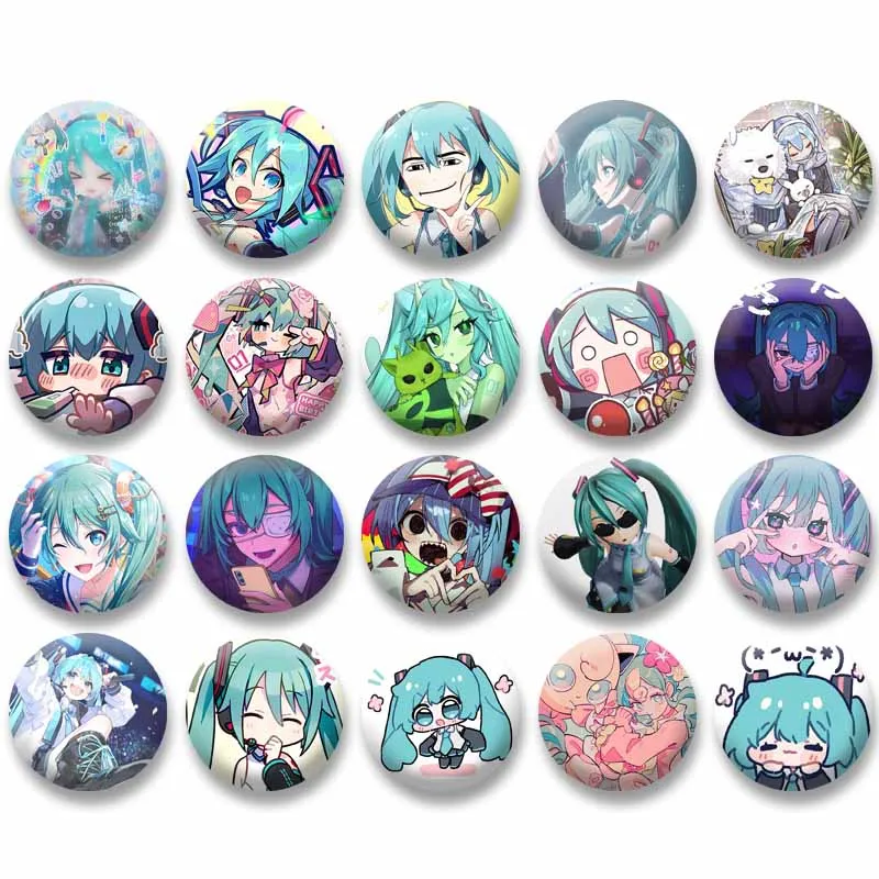 Kawaii 가상 가수 Mik 둥근 모양 배지 스냅인 만화 브로치 애니메이션 프로젝트 Sekai 옷깃 핀 가방 액세서리 어린이를위한 선물 title=Kawaii 가상 가수 Mik 둥근 모양 배지 스냅인 만화 브로치 애니메이션 프로젝트 Sekai 옷깃 핀 가방 액세서리 어린이를위한 선물 