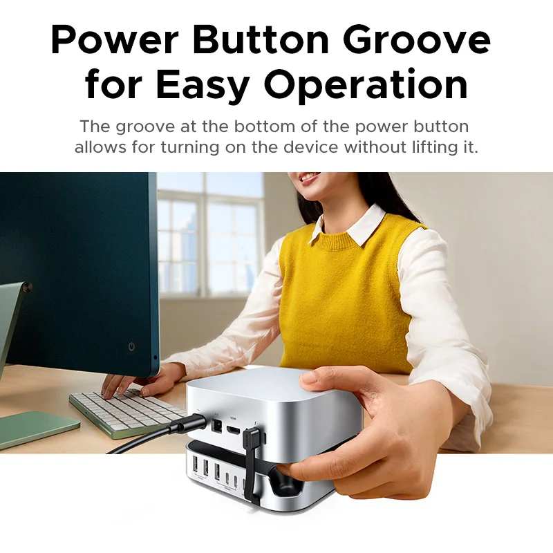 Mac Mini M4 M4 Pro M.2 NVMe SSD 8TB 최대 10Gbps USB-A&C 포트 SD&TF 170MB/s USB 분배기 도크용 UGREEN USB 허브 도킹 스테이션