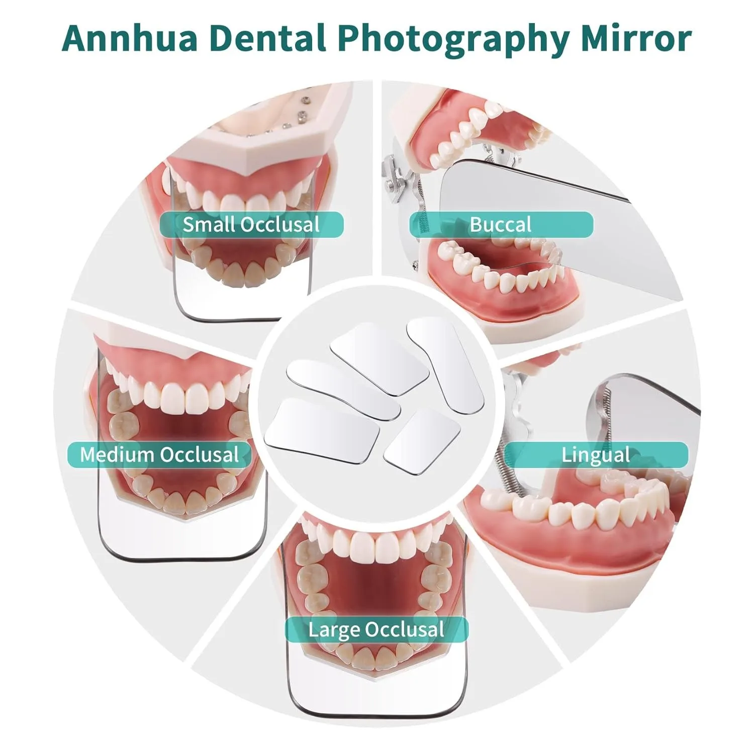 DENTASOP-5 조각 구강 내 거울, 교정 구강 내 사진 2 거울, 사진 구강 거울, 치과