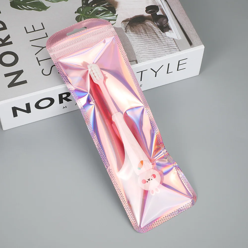 50pcs 긴 홀로그램 포장 가방 파티 네일 속눈썹 호의 음식 저장 보석 디스플레이 공급에 대 한 지 플락 레이저 인감 주머니