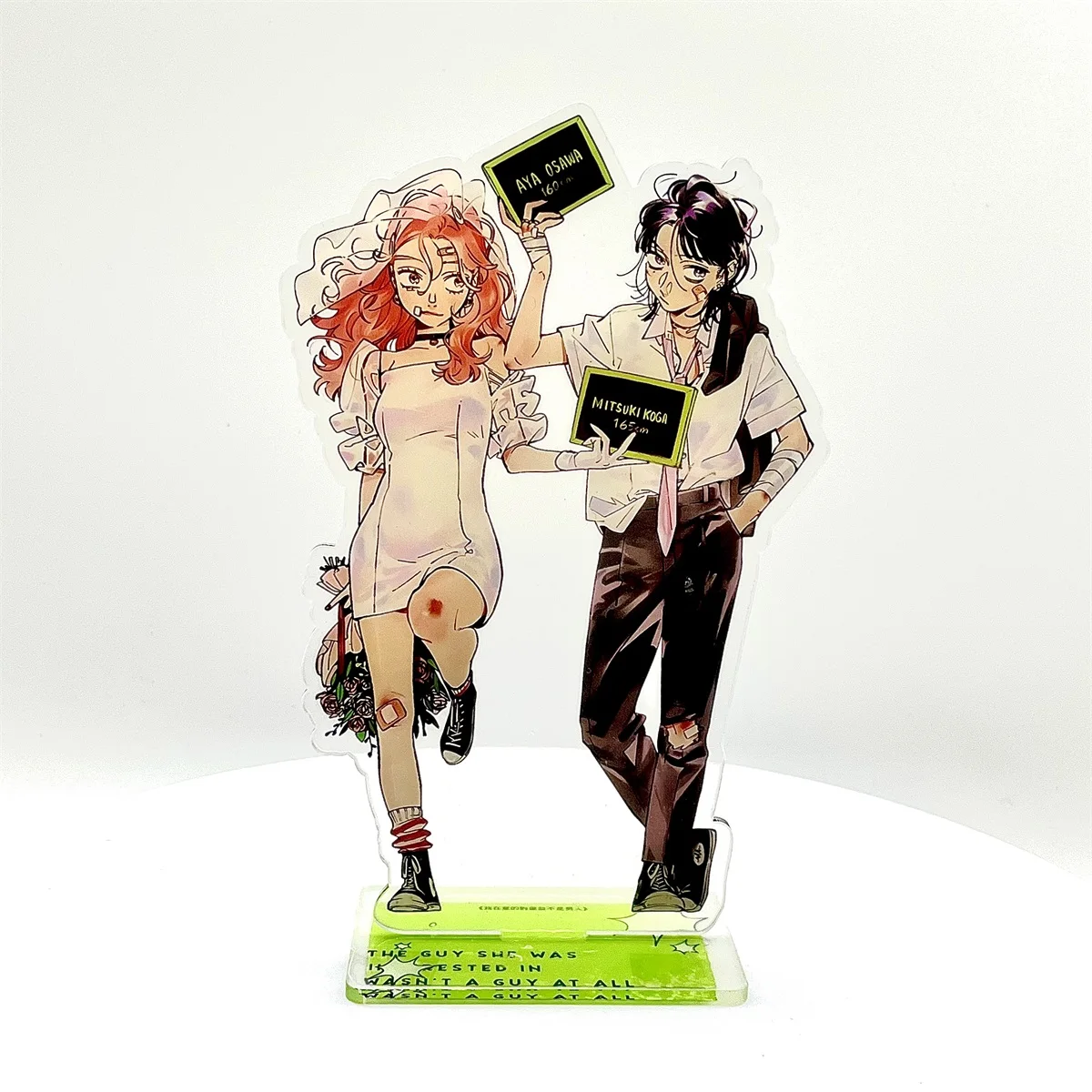 애니메이션 그녀가 관심을 가진 남자는 전혀 남자 그림 아크릴 스탠드 모델 생일 탁상 장식 크리스마스 선물