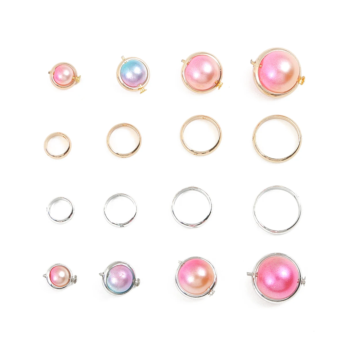 구리 스페이서 비즈 점프 링 커넥터, 귀걸이용 금속 루즈 비즈, 쥬얼리 제작 액세서리 용품, 10 개