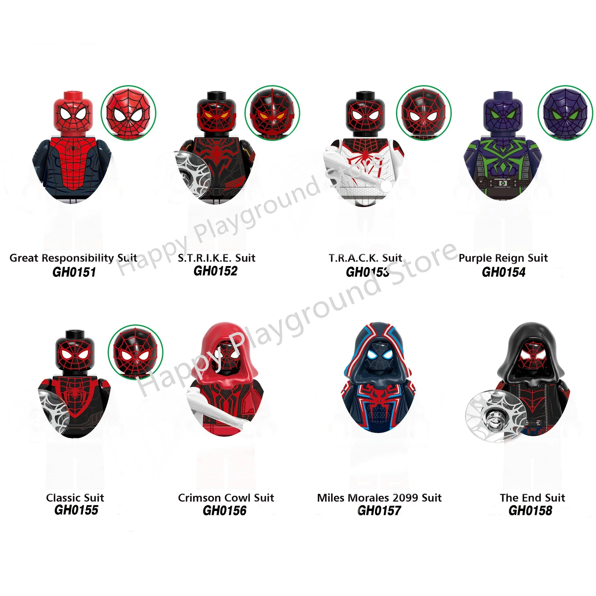 빌딩 블록 마블 미니 액션 피규어 어린이 파티 선물 벽돌 장난감 파커 마일즈 모랄레스 스파이더맨 아이언 맨 앤트 맨