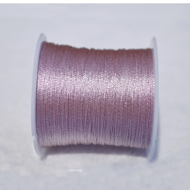 목걸이 팔찌용 손으로 짠 로프 스트링 실, DIY 쥬얼리 수제 재료, 다채로운 줄 코드 실, 0.2-0.8mm, 25-100m