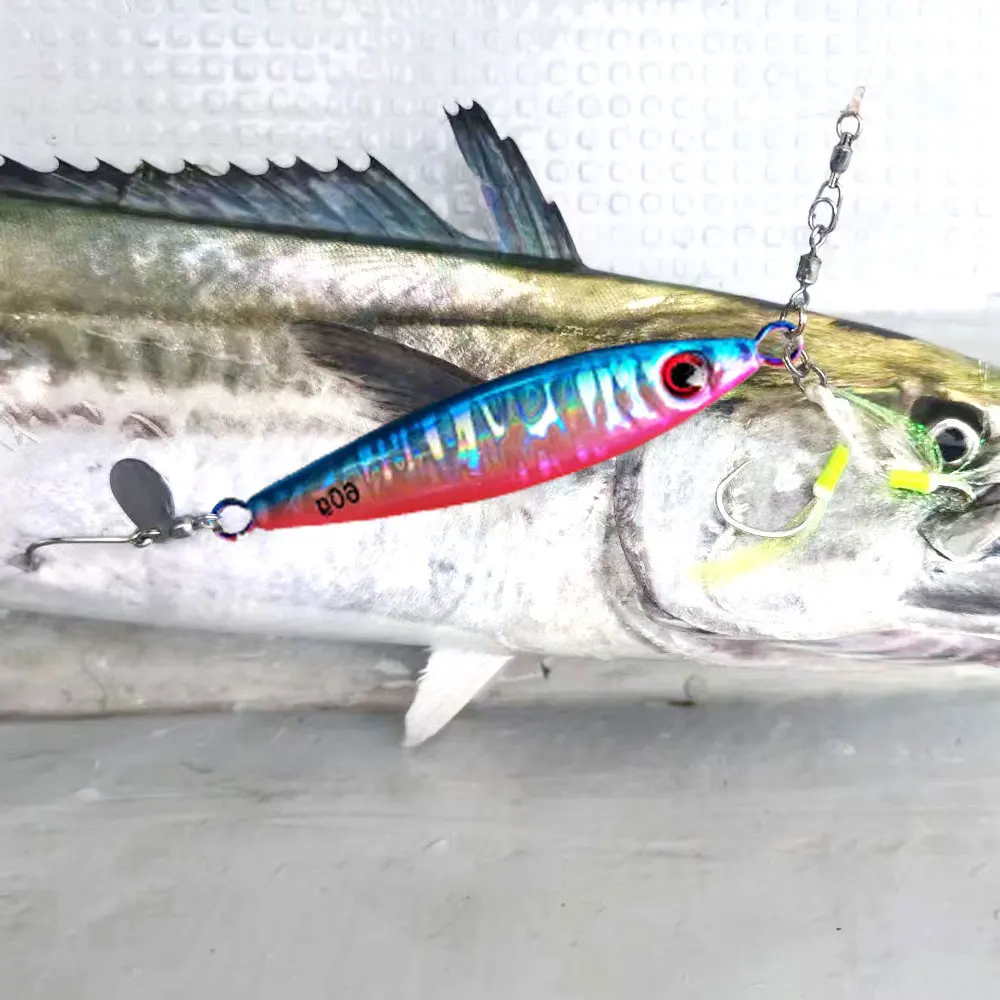 AS 느린 지그 Pesca 루어 낚시 글로우 지그 느린 떨어지는 낚시꾼 40g60g80g100g 금속 하드 미끼 싱킹 지그 Pesca Leurre 미끼