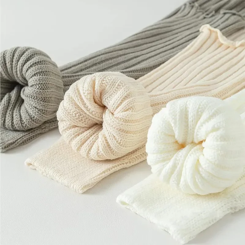 2025 봄 로리타 레그 워머 양말 여성 니트 따뜻한 발 커버 여성 따뜻한 레이디 가을 크로 셰 뜨개질 힙 힙 양말 부츠 커프스