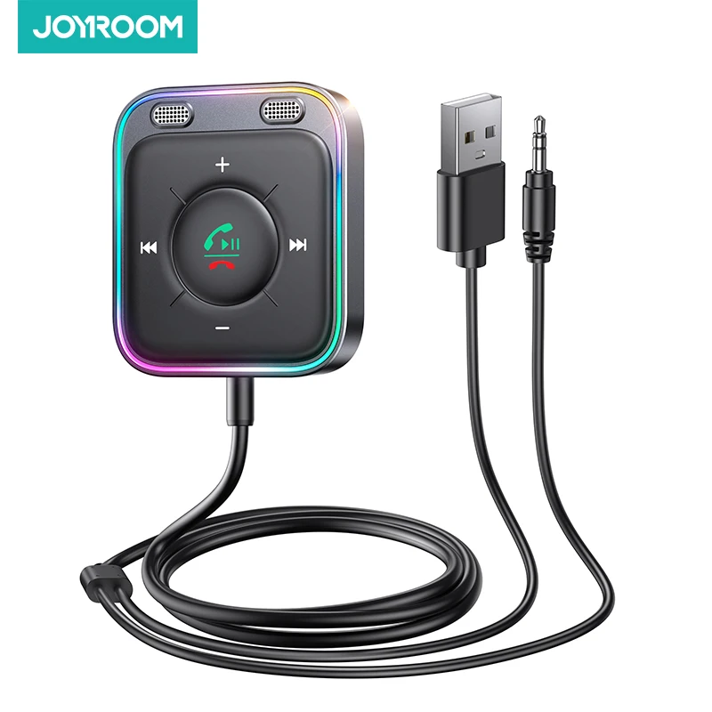 Joyroom 블루투스 5.4 자동차 어댑터, 향상된 듀얼 마이크, ENC 소음 제거, 3.5mm AUX 어댑터, 블루투스 무선 리시버 어댑터 title=Joyroom 블루투스 5.4 자동차 어댑터, 향상된 듀얼 마이크, ENC 소음 제거, 3.5mm AUX 어댑터, 블루투스 무선 리시버 어댑터 