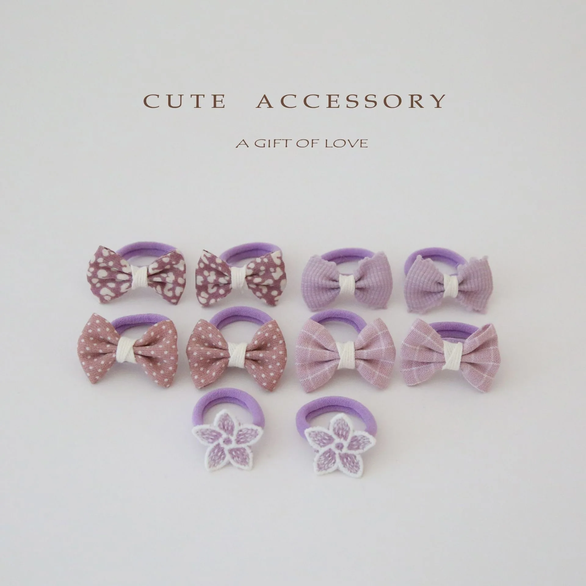 소녀를위한 어린이 모자를 쓰고 있죠 헤어 액세서리, 귀여운 헤어 넥타이, 사랑스러운 헤어 로프, 10 개/몫, 어린이를위한 탄성 머리 활 클립,