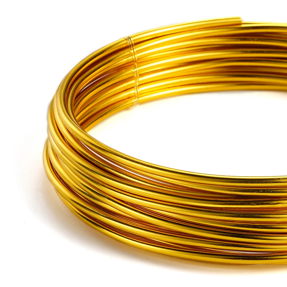 0.6-3mm Anadized 라운드 알루미늄 와이어 0.6-3mm DIY 쥬얼리 결과 만들기위한 다목적 페인트 알루미늄 금속 소프트 와이어