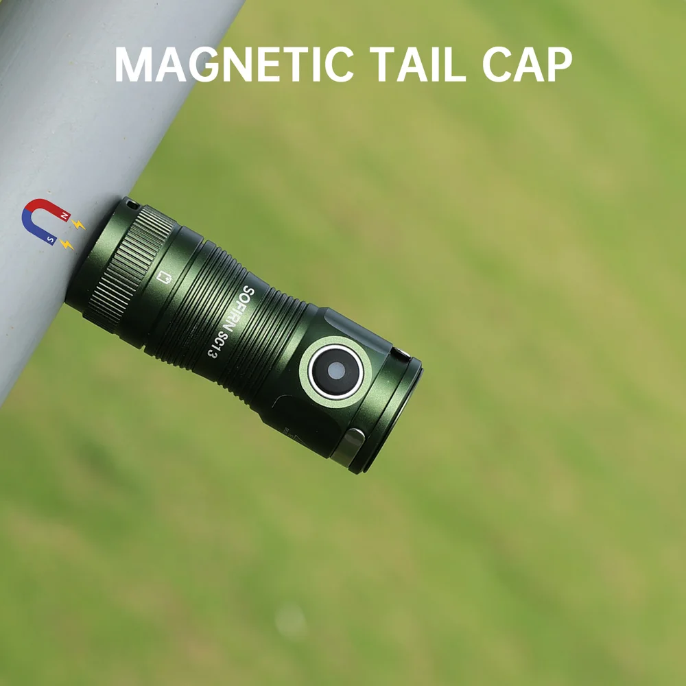 Sofirn SC13 SST40 6000K LED 1300lm 미니 전술 18350 손전등 519A 5000K 키 체인 비상 토치 강력한 램프