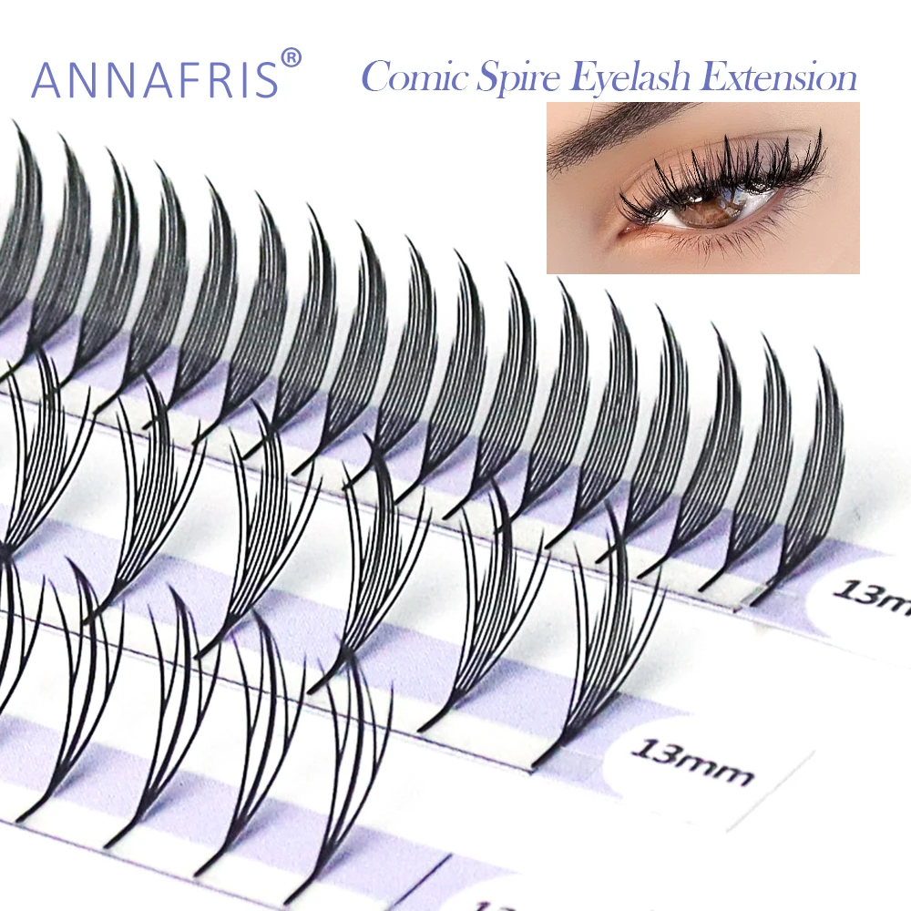 ANNAFRIS Comic Spire 속눈썹 연장 Premade Fans 천연 캐시미어 만화 가짜 속눈썹 자연 부드러운 깃털 모양 Pteris Lash title=ANNAFRIS Comic Spire 속눈썹 연장 Premade Fans 천연 캐시미어 만화 가짜 속눈썹 자연 부드러운 깃털 모양 Pteris Lash