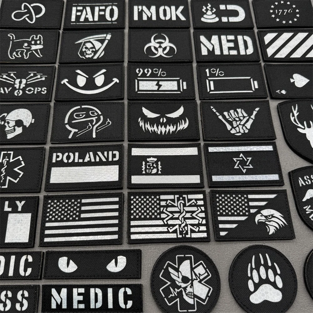 3D 전술 패치 배낭 조끼 의류에 IR 반사 배지 레이저 절단 Emblemen 후크 및 루프 야외 장비 title=3D 전술 패치 배낭 조끼 의류에 IR 반사 배지 레이저 절단 Emblemen 후크 및 루프 야외 장비 