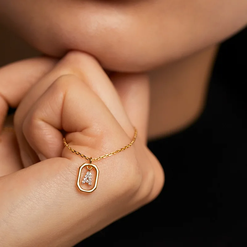 925 스털링 실버 알파벳 목걸이, 이니셜 초커, A-Z 문자 쇄골 체인, 생일 선물, 여성 패션 주얼리, 신제품 title=925 스털링 실버 알파벳 목걸이, 이니셜 초커, A-Z 문자 쇄골 체인, 생일 선물, 여성 패션 주얼리, 신제품