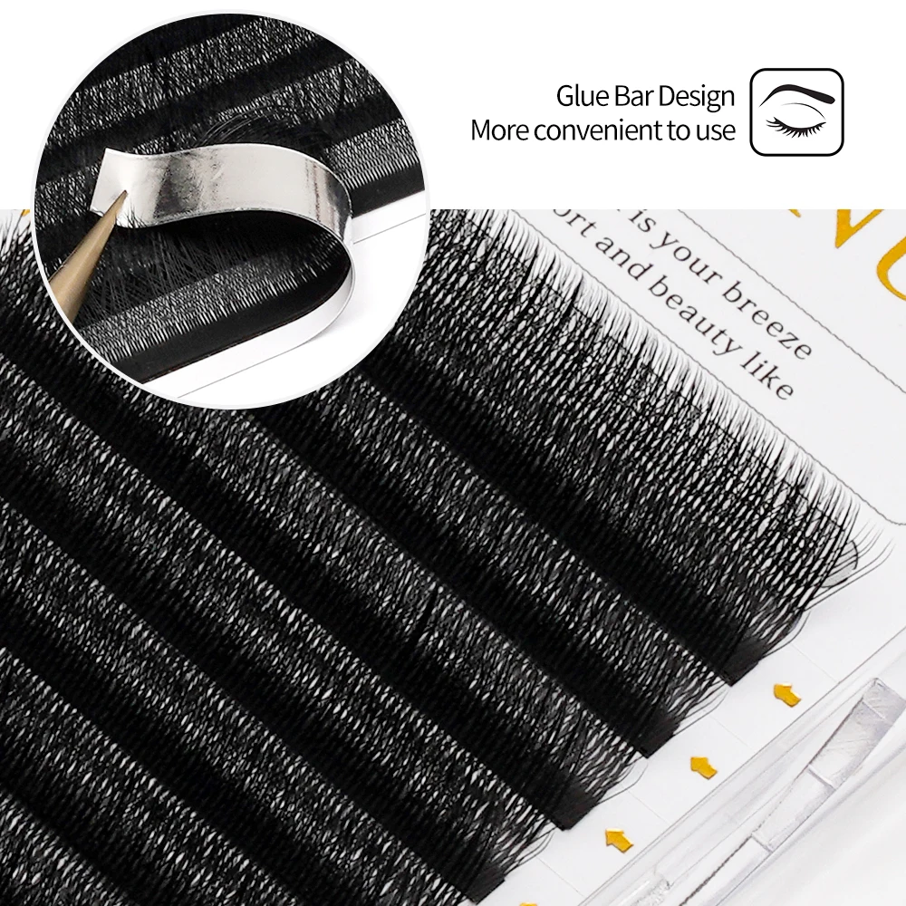 LAIYANUO 3D W 3코어 트리플 팁 속눈썹 W ShaEyelash Extensions Blister Premade 2코어 팬 더블