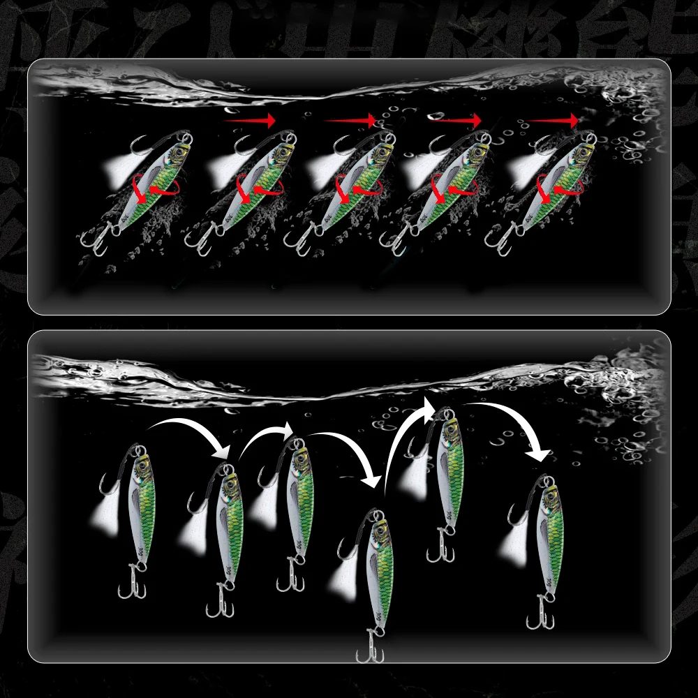 헌트하우스 메탈 지그 낚시 루어, 싱킹 슬로우 지깅, 캐스팅 하드 미끼, 바닷물 인공 파이크, 농어 물고기 태클, 7g-80g